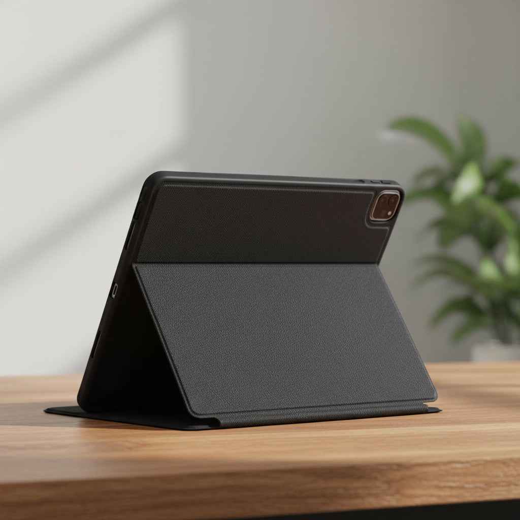 Geopende Zwaan iPad folio-case met beschermende binnenzijde
