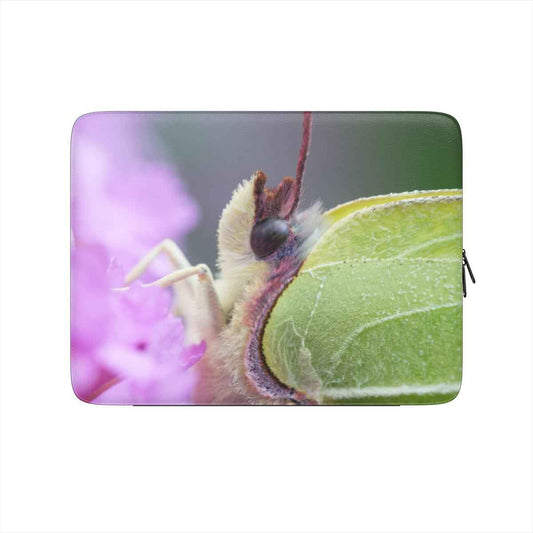 Citroenvlinder Premium Laptop Sleeve – vooraanzicht