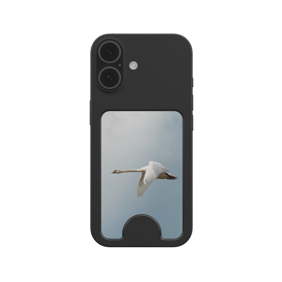 Magnetic Wallet met originele natuurfoto van een zwaan