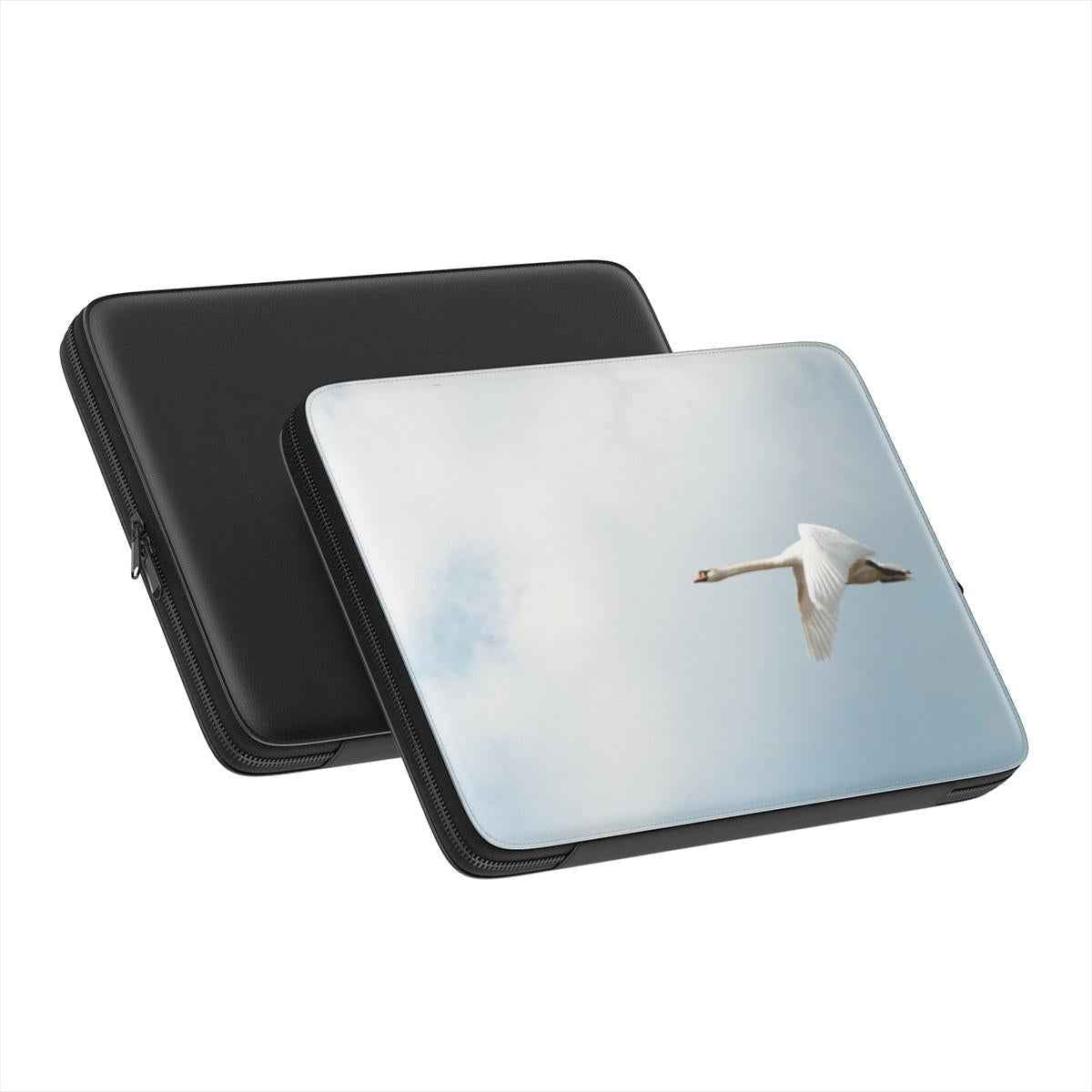 Zwaan laptopsleeve met metalen ritssluiting