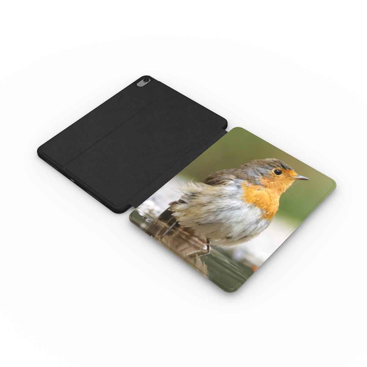 iPad hoes met originele natuurfoto van een Roodborst