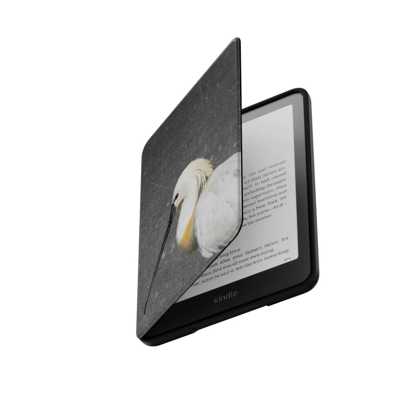 Lepelaar Kindle folio-case vanuit schuin zijaanzicht