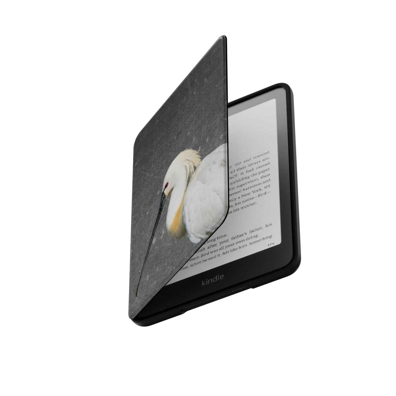 Lepelaar Kindle folio-case vanuit schuin zijaanzicht