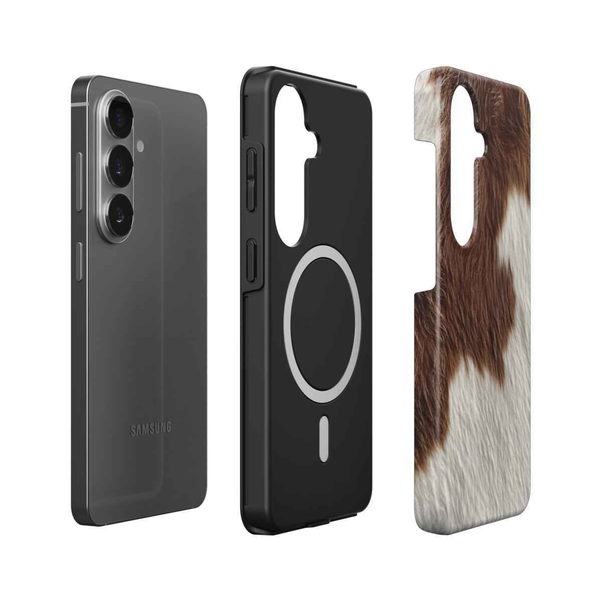 Roodbonte Koeienprint Magnetic Samsung Hoesje – Tough Case