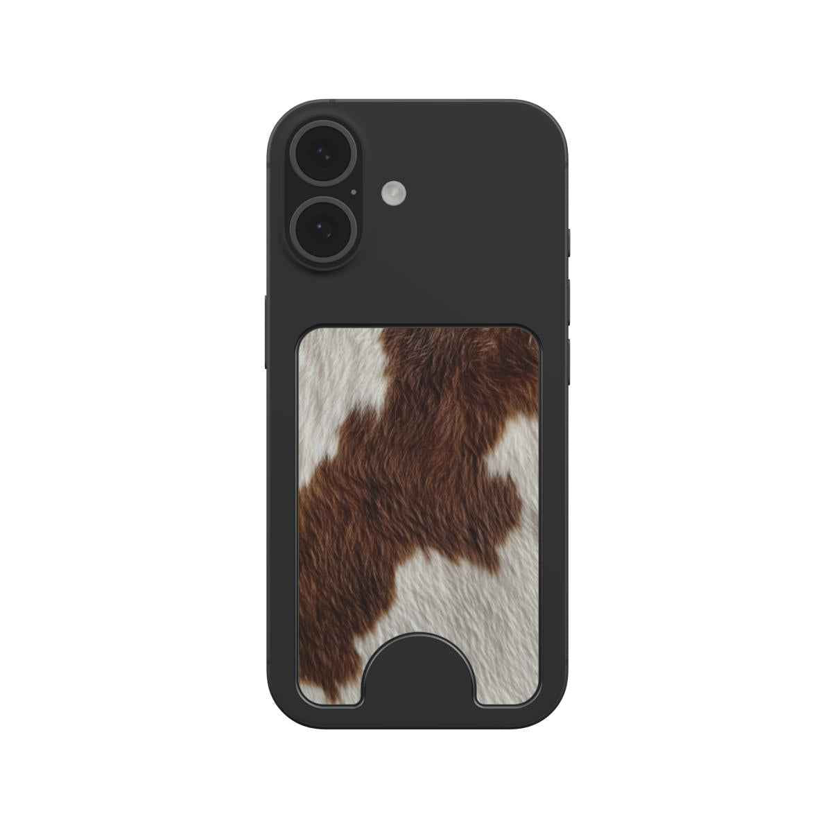 Roodbonte Koeienprint Magnetic Wallet met Standaard