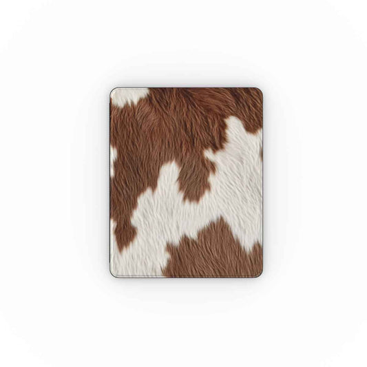 Gesloten Apple iPad Case met roodbonte koeienprint – vooraanzicht