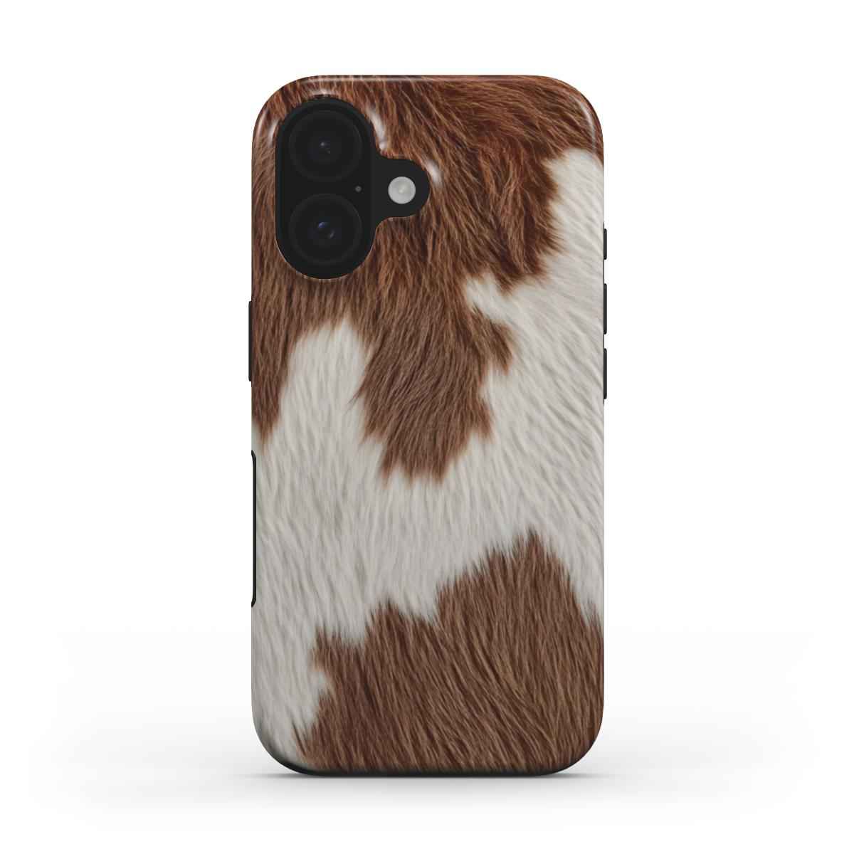 Roodbonte Koeienprint MagSafe iPhone Hoesje – Tough Case