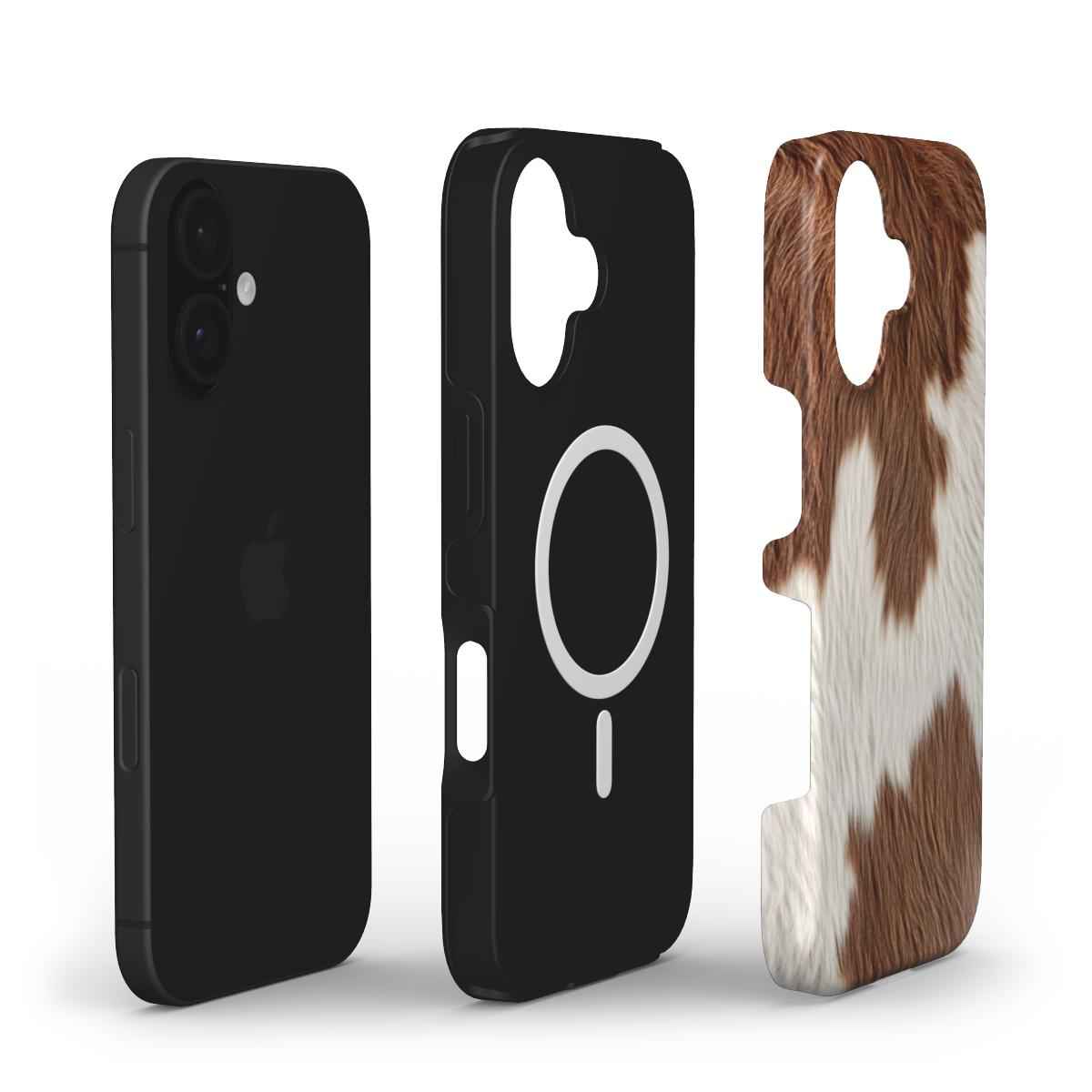 Roodbonte Koeienprint MagSafe iPhone Hoesje – Tough Case