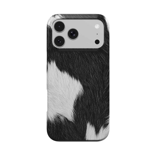 Zwart-Witte Koeienprint MagSafe iPhone Hoesje – Tough Case