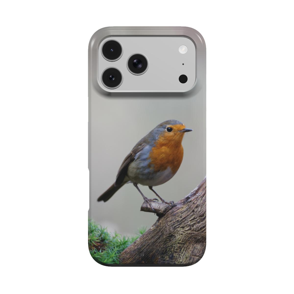 Roodborst MagSafe iPhone Tough Case – vooraanzicht