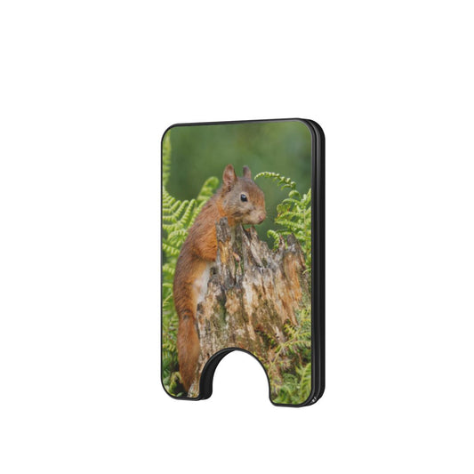 Eekhoorn tussen varens Magnetic Wallet, vooraanzicht