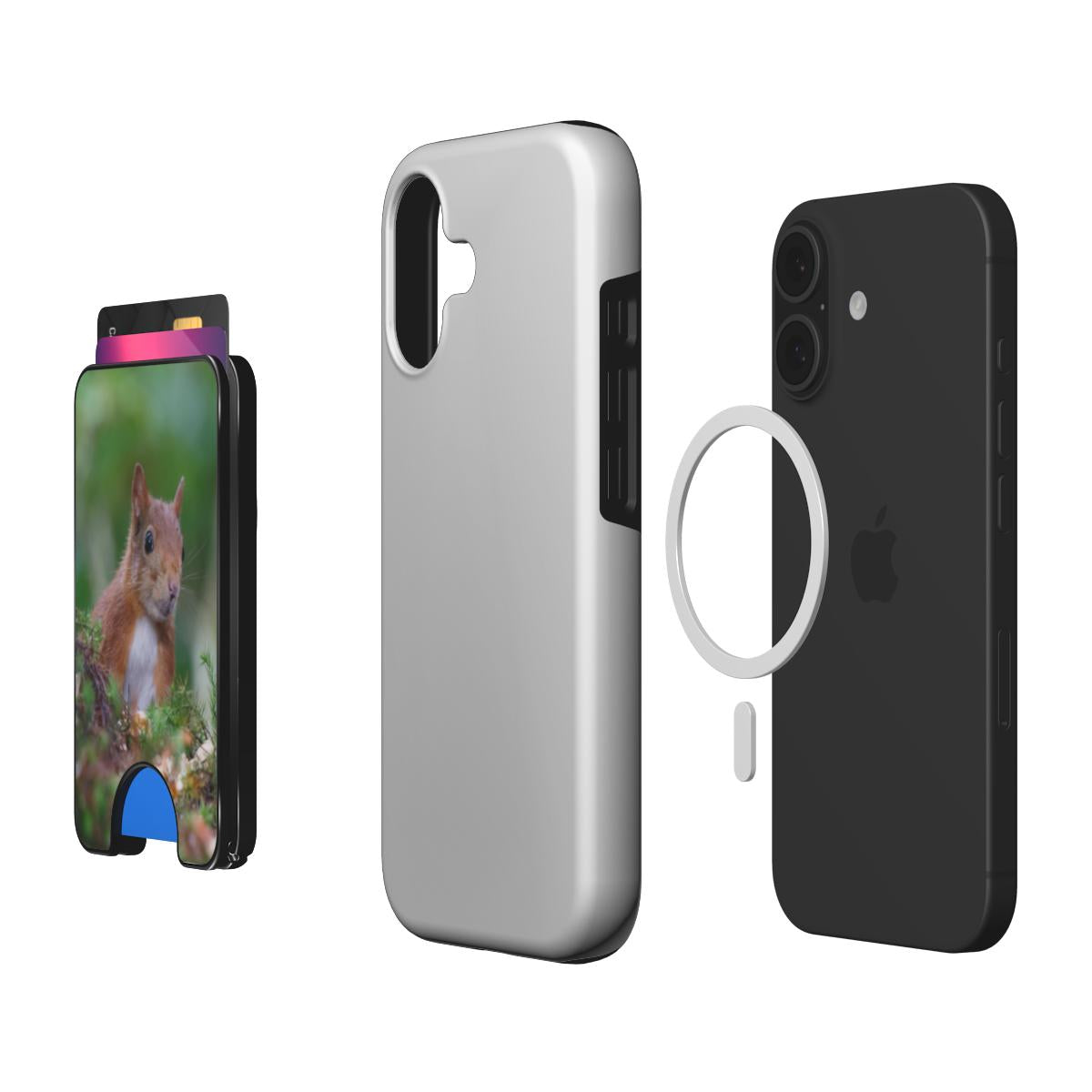 Eekhoorn Magnetic Wallet met ruimte voor pasjes en magnetische bevestiging