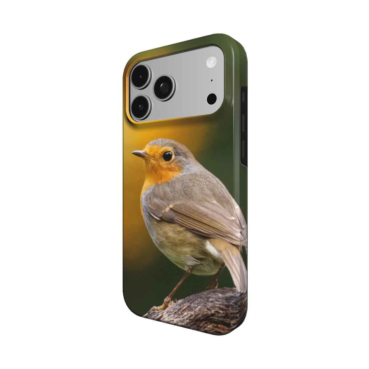 Roodborst Tough Telefoonhoes: Bescherming met Natuurfotografie voor iPhone & Samsung