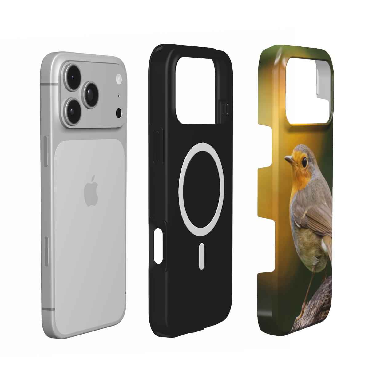 Roodborst MagSafe Tough Case voor iPhone - Bescherm je smartphone met de schoonheid van de natuur
