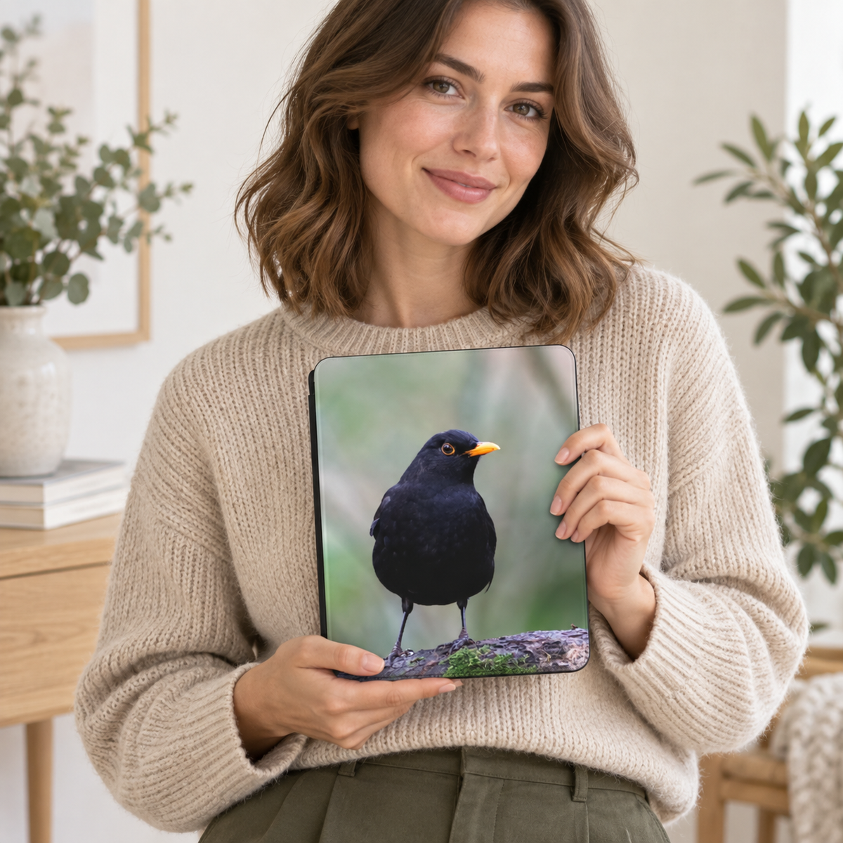 Merel iPad Hoes: Bescherming met Natuurlijke Schoonheid
